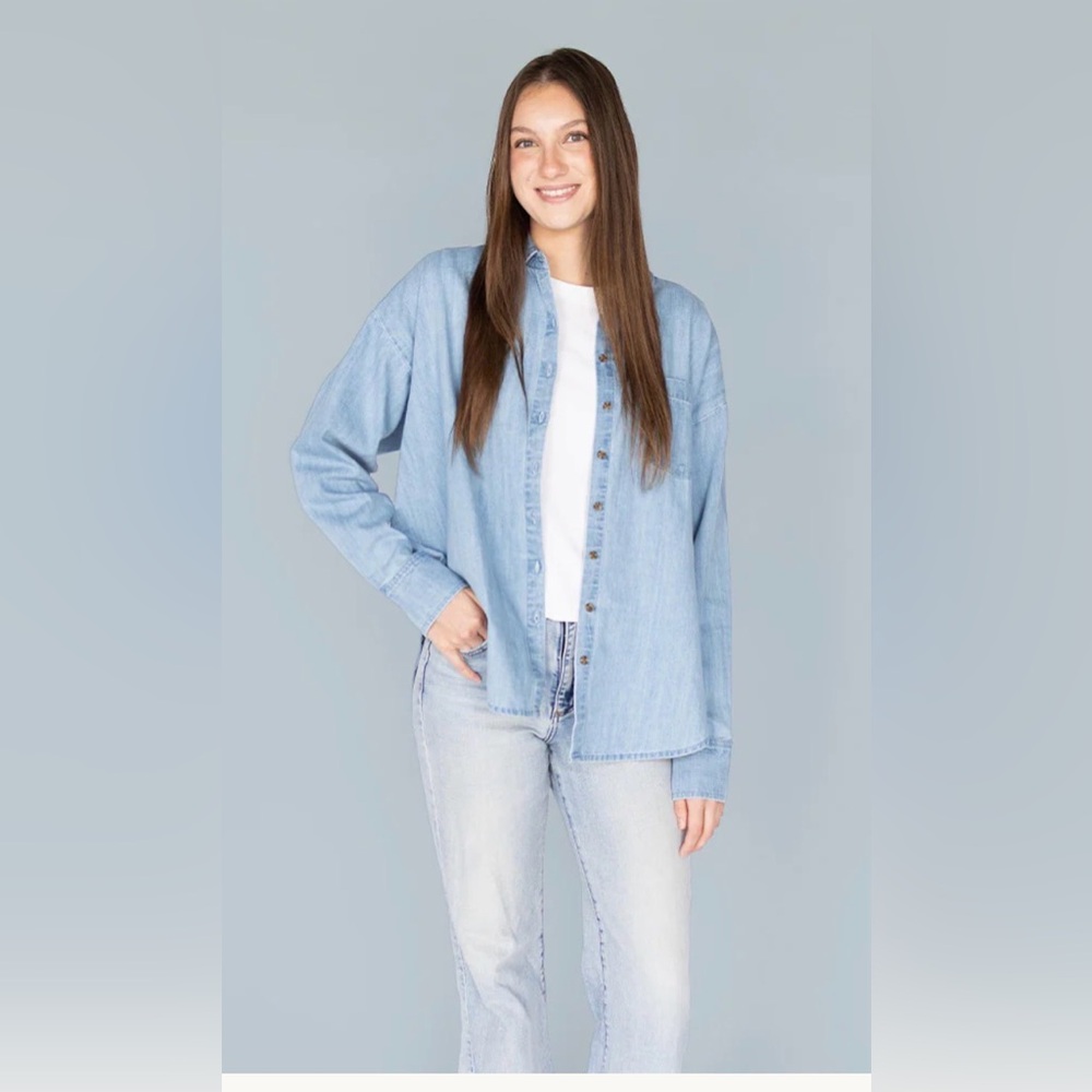 NWT- Blue Denim Cotton Shirt-Jillybox
